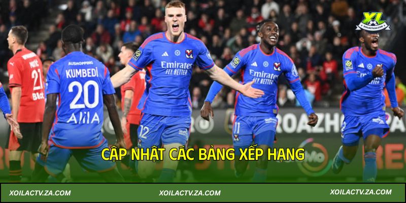 Cập nhật các bảng xếp hạng