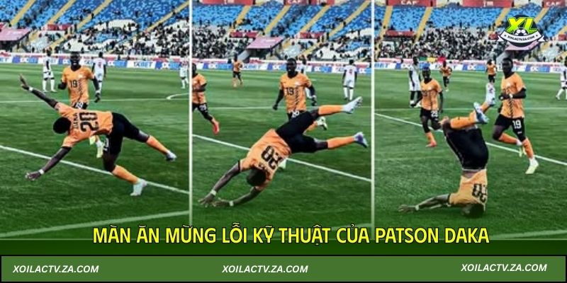 Màn ăn mừng lỗi kỹ thuật của Patson Daka