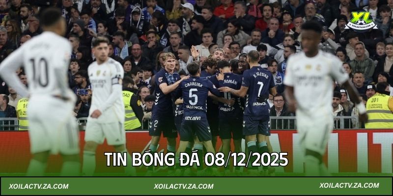 Tin bóng đá 08/12/2025: Real Madrid thua sốc tại Bernabéu