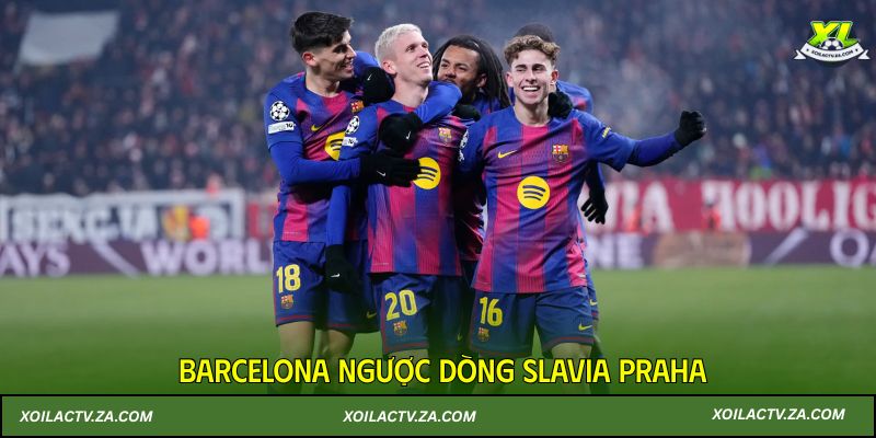 Barcelona ngược dòng Slavia Praha